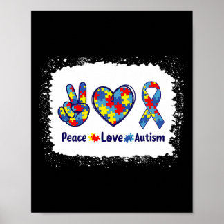 Fredsauttism i Kärlek i april: vi Bäror blå för au Poster