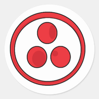 Fredsbanderoll Runt Klistermärke