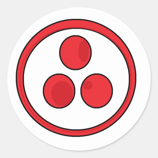 Fredsbanderoll Runt Klistermärke (Framsida)