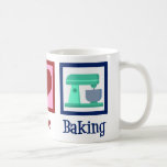Fredsblandare i Kärlek, som gör Cute Bakery Teal S Kaffemugg<br><div class="desc">Peace Kärlek Baking. En söt bagerigåva till någon som äger en bageributik och kärlek söt bakade varor.</div>