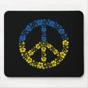 Fredsblomma Ukraina - jag står på Ukrainas Flagga Musmatta