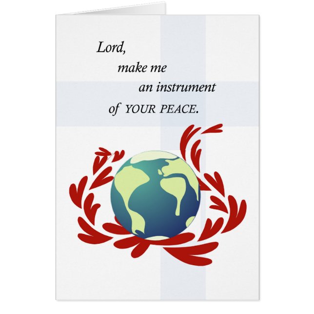 Fredsbön för St. Francis Hälsningskort (Framsidan)