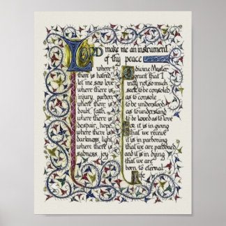 Fredsbön för St. Francis of Assisi Poster