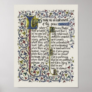 Fredsbönen av St. Franciskus av Assisi Poster