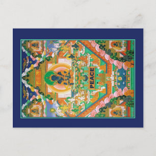 Fredsbuddha: Akshobhya: Tibetan Thangka: Vykort