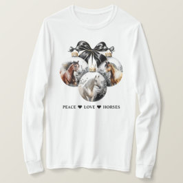 Fredscitat för hästar svarta och guld t shirt