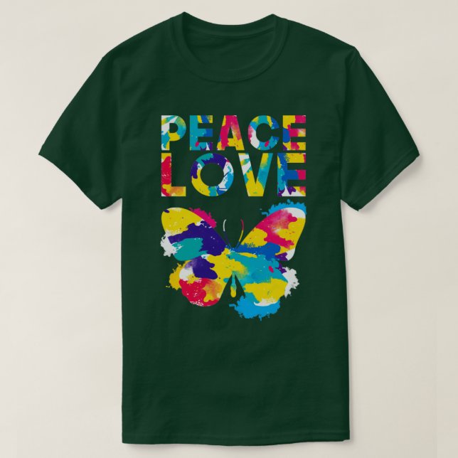 Fredsdagen för färglös fjäril Unity Day T Shirt (Design framsida)