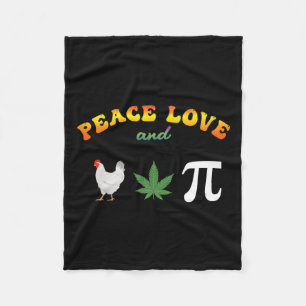 Fredsdagen Kärlek Chicken Pot Pi Day Fleecefilt