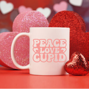 Fredsdagen Kärlek Cupid Alla hjärtans dag Kaffemugg
