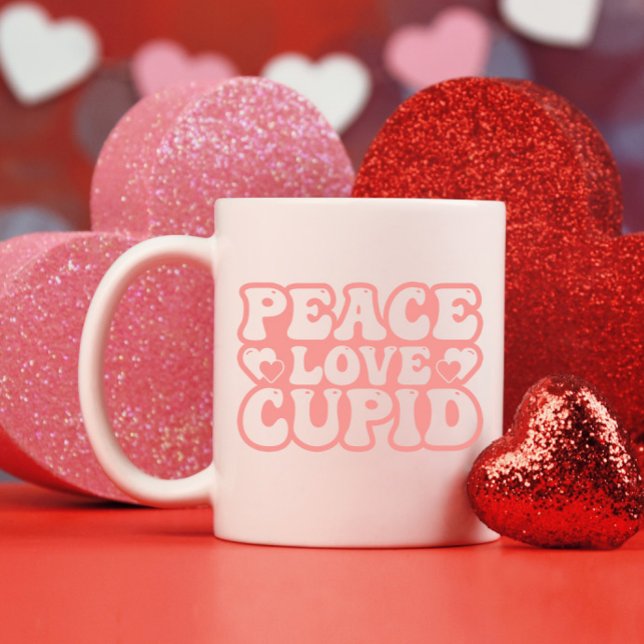 Fredsdagen Kärlek Cupid Alla hjärtans dag Kaffemugg (Skapare uppladdad)