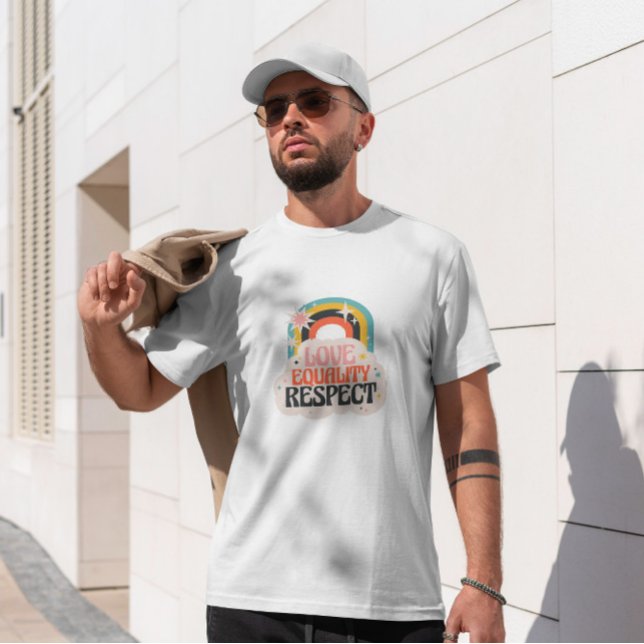 Fredsdagen Kärlek Rainbow T Shirt (Skapare uppladdad)