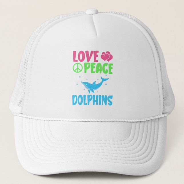 Fredsdelfiner i kärlek Cute Sea Animals Dolphin Äl Keps (Framsida)
