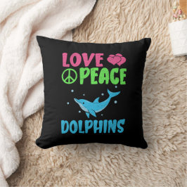 Fredsdelfiner i kärlek Cute Sea Animals Dolphin Äl Kudde