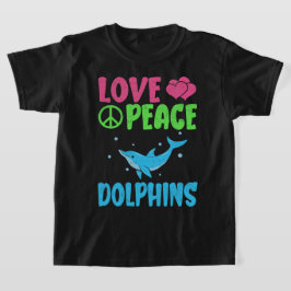 Fredsdelfiner i kärlek Cute Sea Animals Dolphin Äl T Shirt