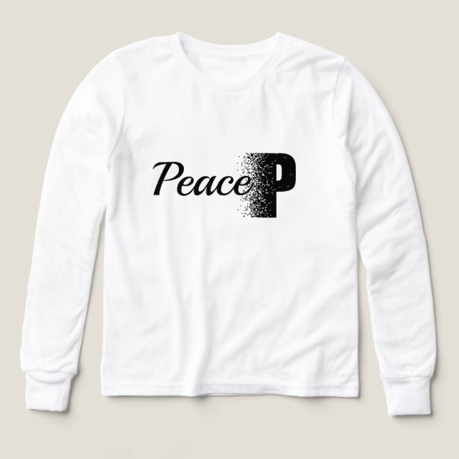 Fredsdesintegreringseffekt Typografi  T T-shirt  (Design framsida)