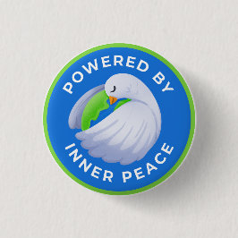 FredsDove Round Badge med Inner Peace-kraft Knapp