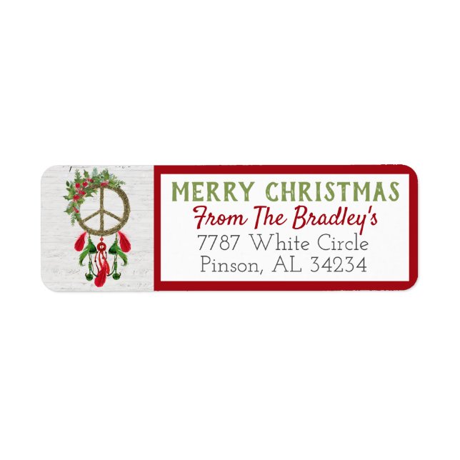 Fredsdrömmen Catcher returetiketter Returadress Etikett (Framsidan)