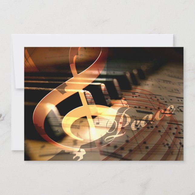 fredsdubbe pianolärarens julhälsningskort julkort (Framsida)