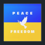 Fredsduva - Flagga Ukraina - Fred - Frihet<br><div class="desc">Ukraina - Fred - Ukrainas Flagga - Frihetsstöd - Solidaritet - Starkt tillsammans - Frihetsegern! Låt oss världen till ett bättre ställe - alla tillsammans! En bättre värld börjar - beroende - behöver du också! Du kan överföra till 1 000 Zazzle-produkter. Ändra storlek och flytta eller ta bort och lägg...</div>