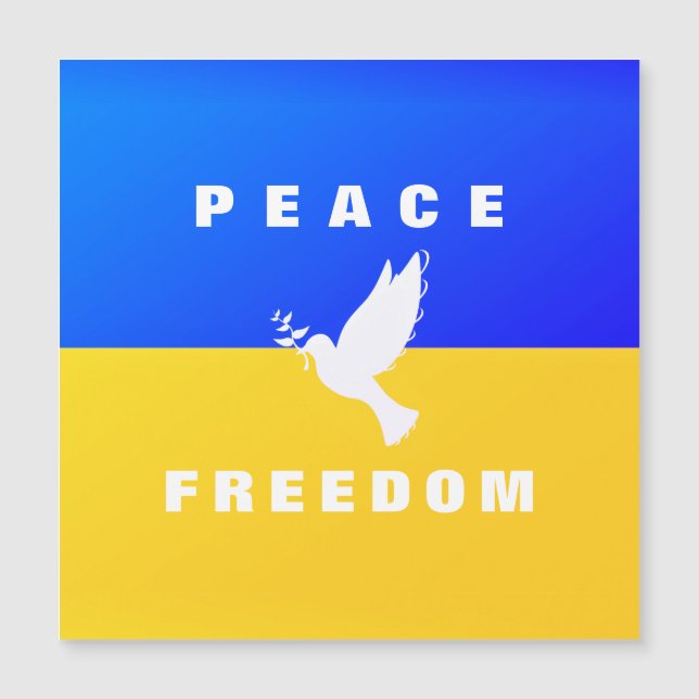 Fredsduva - Flagga Ukraina - Fred - Frihet  (Framsida)