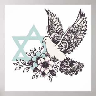 Fredsduva för Israel Poster