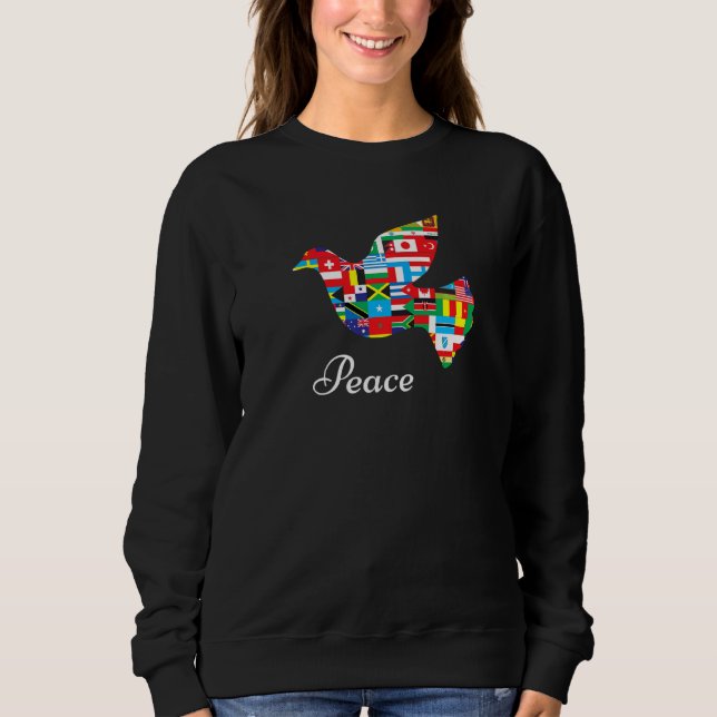 Fredsduva i Flaggor i världen T Shirt (Framsida)