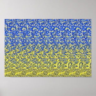 Fredsduva i Ukraina - Gömt 3D-utskrift Poster
