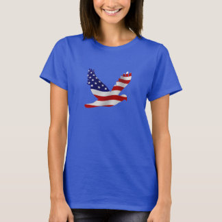 Fredsduva i USA flagga Tee