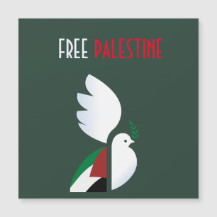 fredsduva med den palestinska flagga