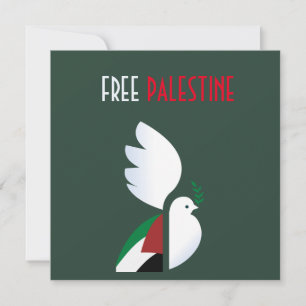 fredsduva med den palestinska flagga