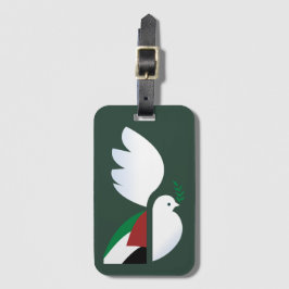 fredsduva med den palestinska flagga bagagebricka
