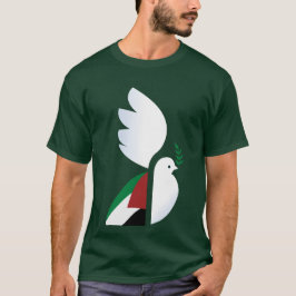 fredsduva med den palestinska flagga t shirt