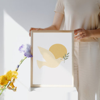 Fredsduva med Olive Gren Poster