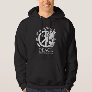 Fredsduva med olivkvist i FredssymbolT-shirt Hoodie