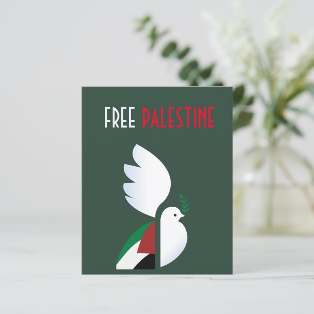 Fredsduva med palestinsk Flagga - Palestinapro (Stående Fram)