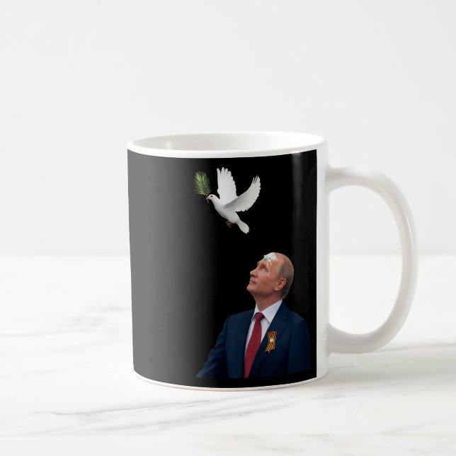Fredsduva Stoppa Puck Futin Hände bort från Ukrain Kaffemugg (Höger)