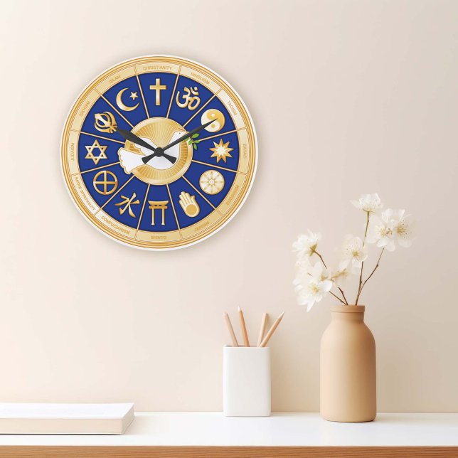 Fredsduva Stor Klocka (Dove of Peace Clock. 
Inspirational time for peace, harmony, diversity and faith. )