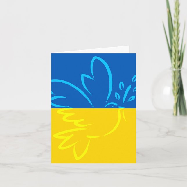 Fredsduva: Ukrainas Harmony Greeting Card Kort (Framsida)