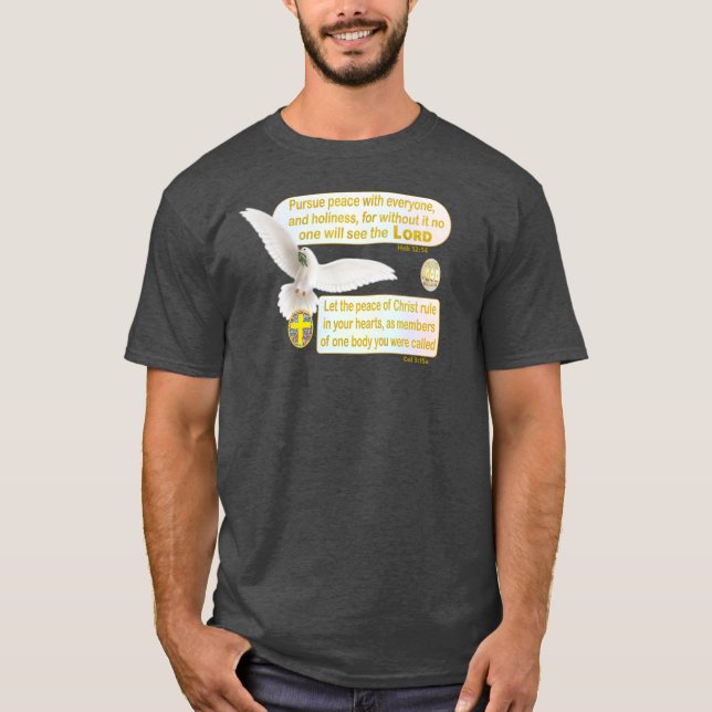 Fredsduva (w/webben-url) t shirt (Framsida)