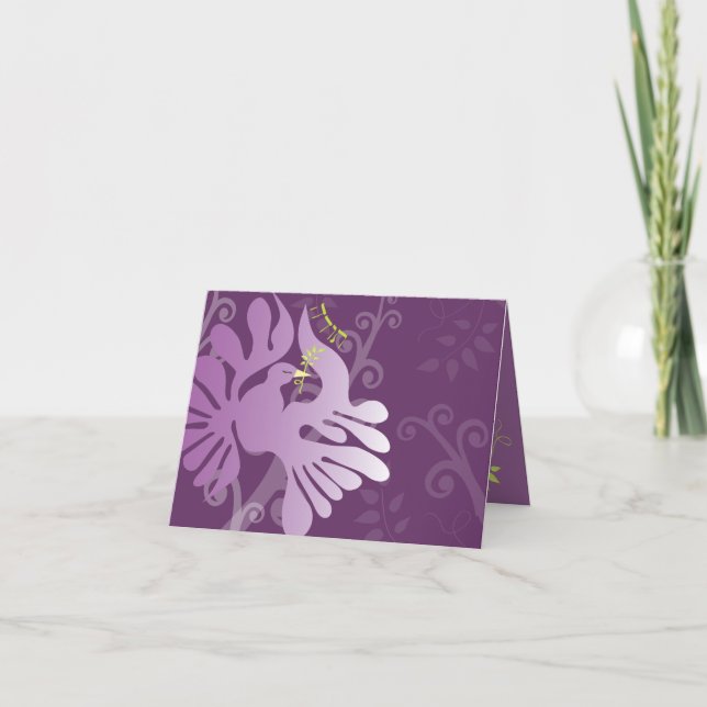 Fredsduvan Fladdermus Pub Mitzvah - tackkort (Framsida)