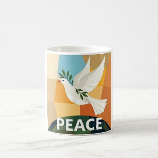 FREDSDUVAN GEOMETRISK KAFFEMUGG