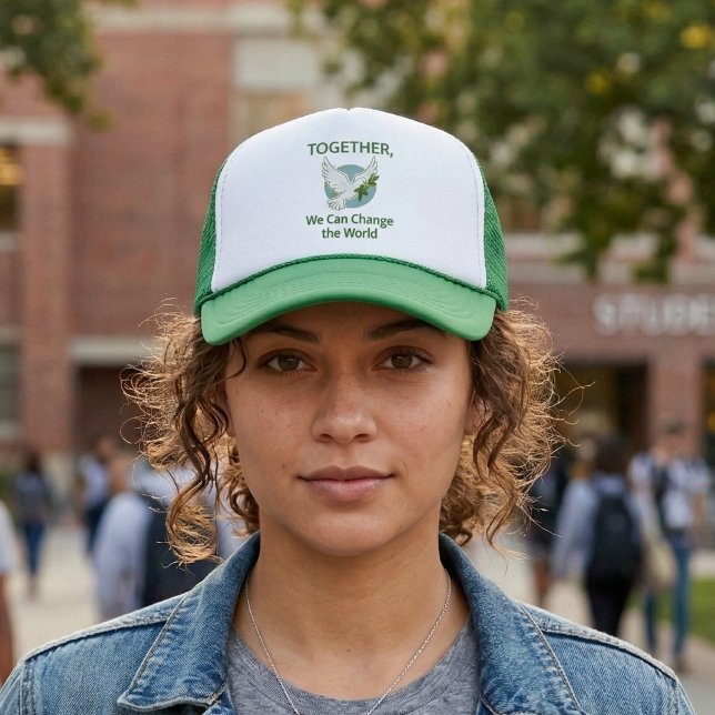 Fredsduvan Glob: Tillsammans kan vi förändra värld Keps (Skapare uppladdad)