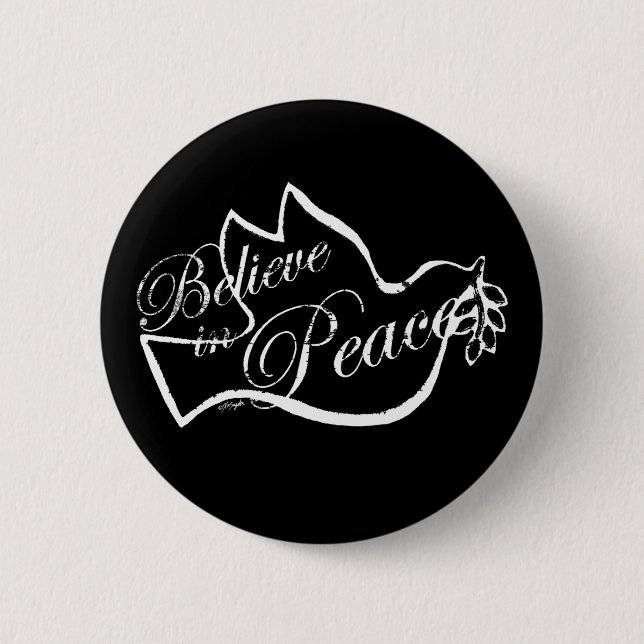 Fredsduvan tror på fred knapp (Framsida)