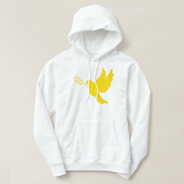 Fredsduve Guld i Ukraina Hoodie (Design framsida)