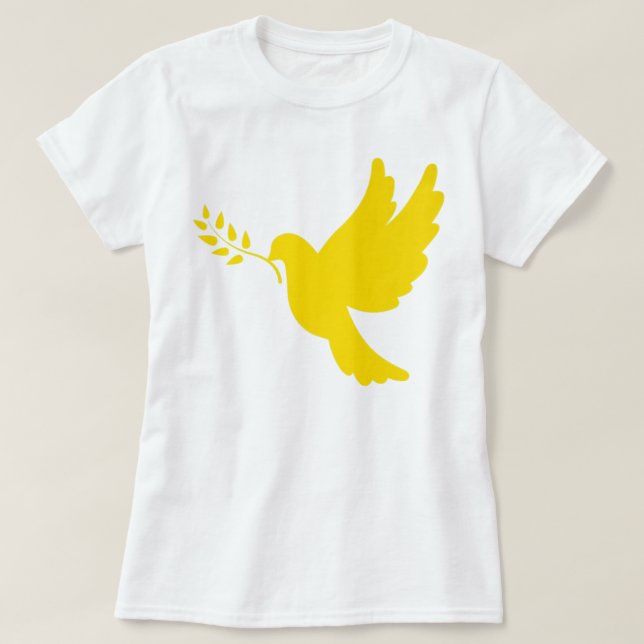Fredsduve Guld i Ukraina T Shirt (Design framsida)