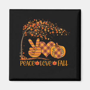 Fredsfall i Kärlek Pumpkin Autum Lycklig Fall Magnet