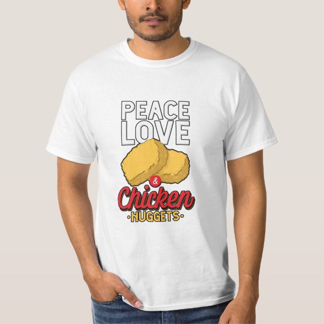 Fredsfångarna i Kärlek och Chicken fångade kycklin T Shirt (Framsida)