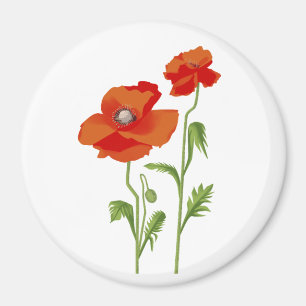 Fredsfärgad magnet i Ukraina, "vallmoblomma"