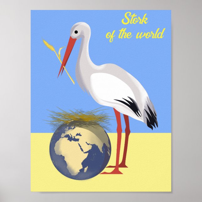 Fredsfärgad poster i Ukraina "blå gult" (Framsidan)