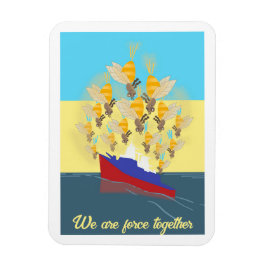 Fredsfärgning i "blå gult" Ukraina Magnet